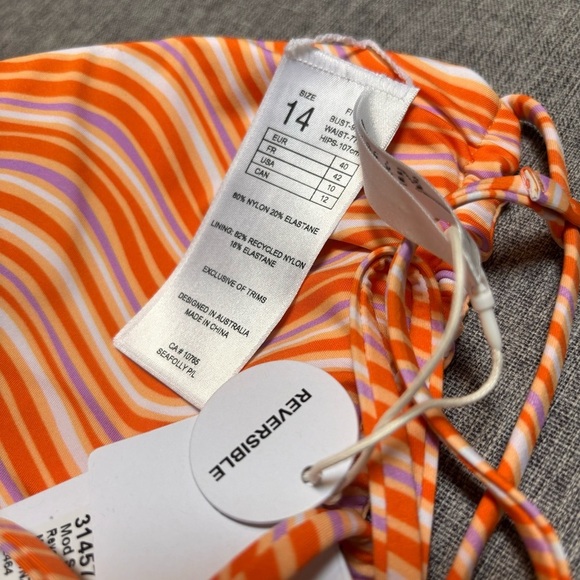 Seafolly Women's Slide Triangle Bikini Top, Size 10 - Picture 8 of 10